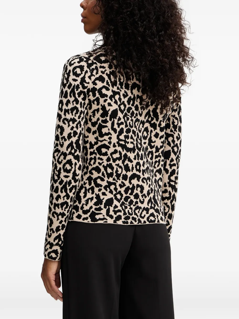 Morgan Boleo vest met luipaardprint en knopen Beige