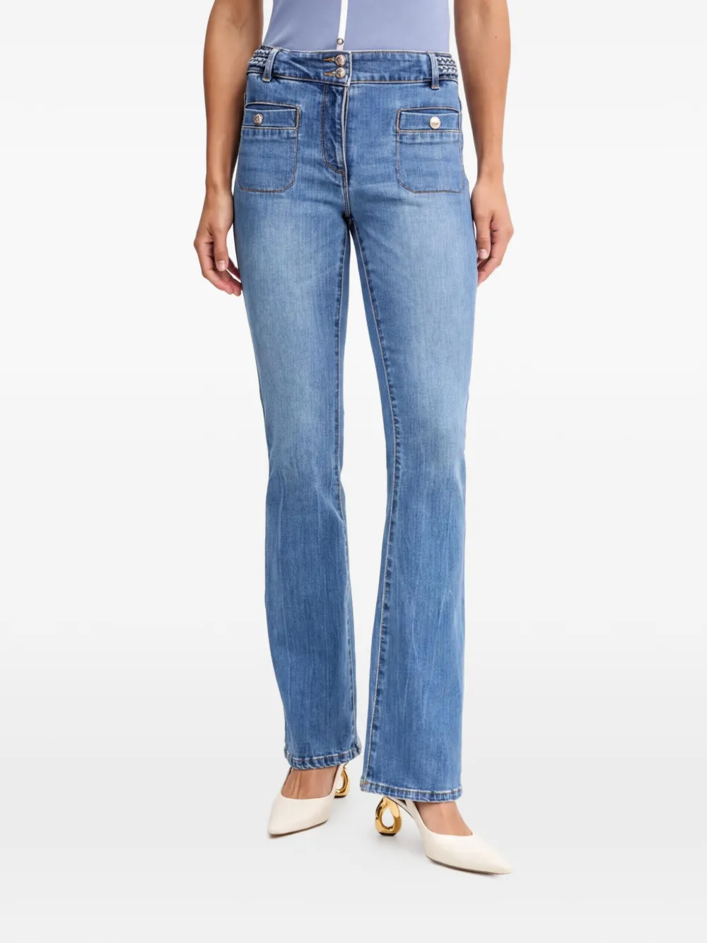 Morgan Jeans con tasche - Blu