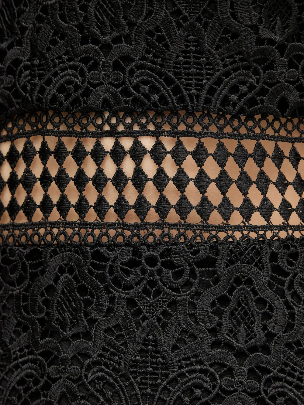 Morgan Midi-jurk met V-hals Zwart