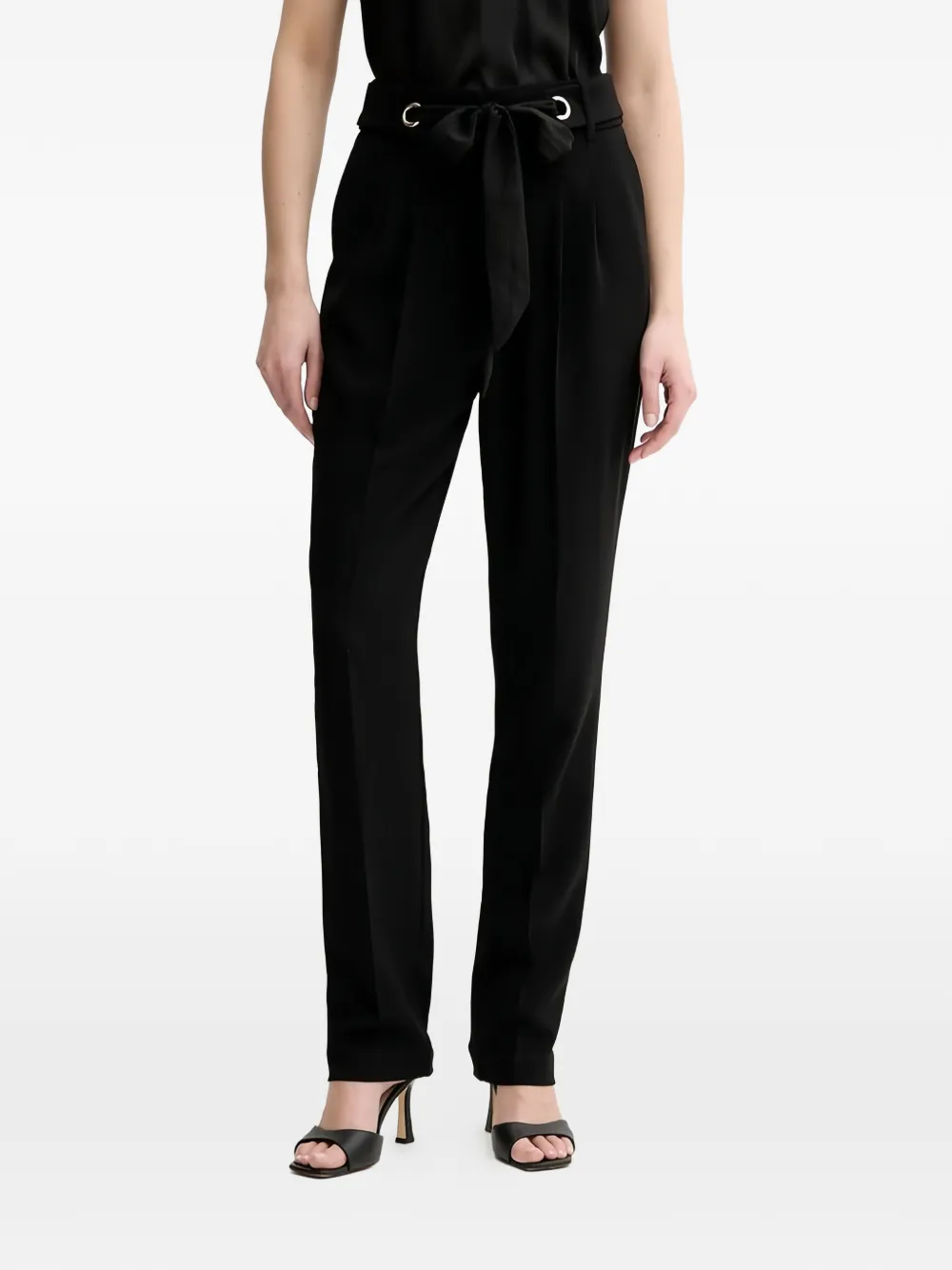 Morgan Bow Trousers In Black