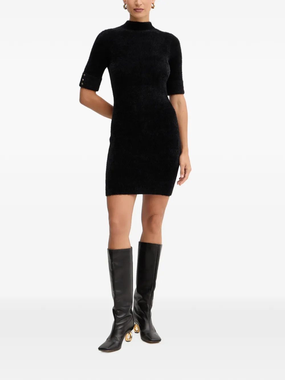 Morgan button-detail mini dress