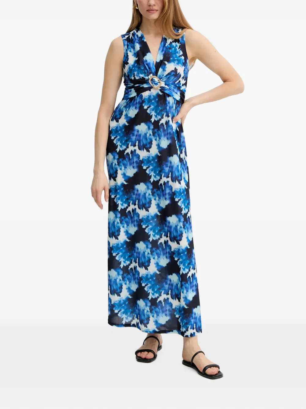 Morgan tie-dye ring-detail dress