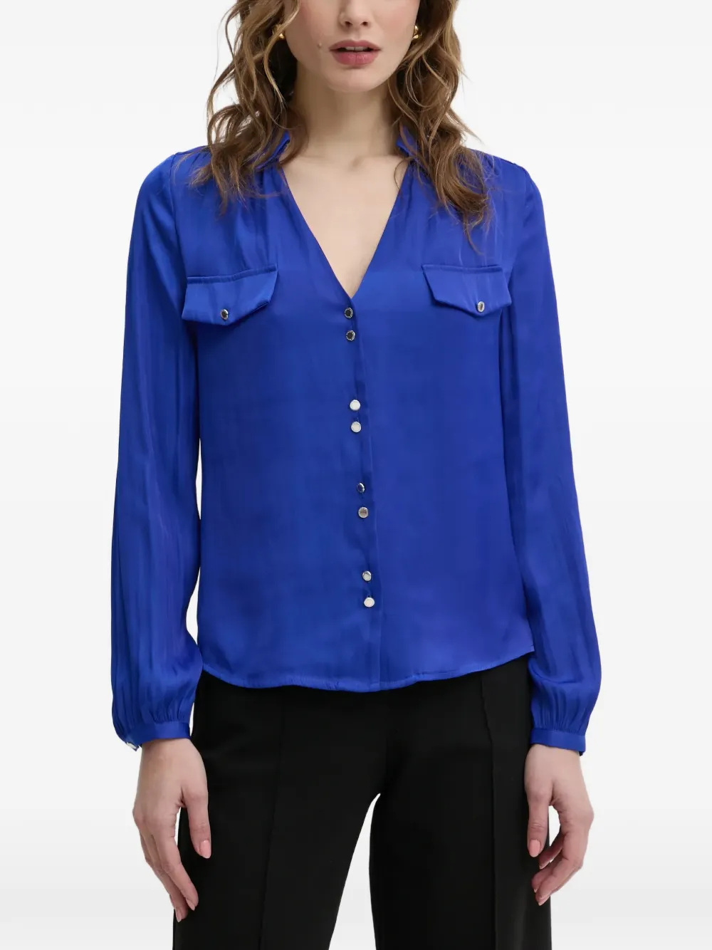 Morgan Cibile button-up pocket-detail shirt