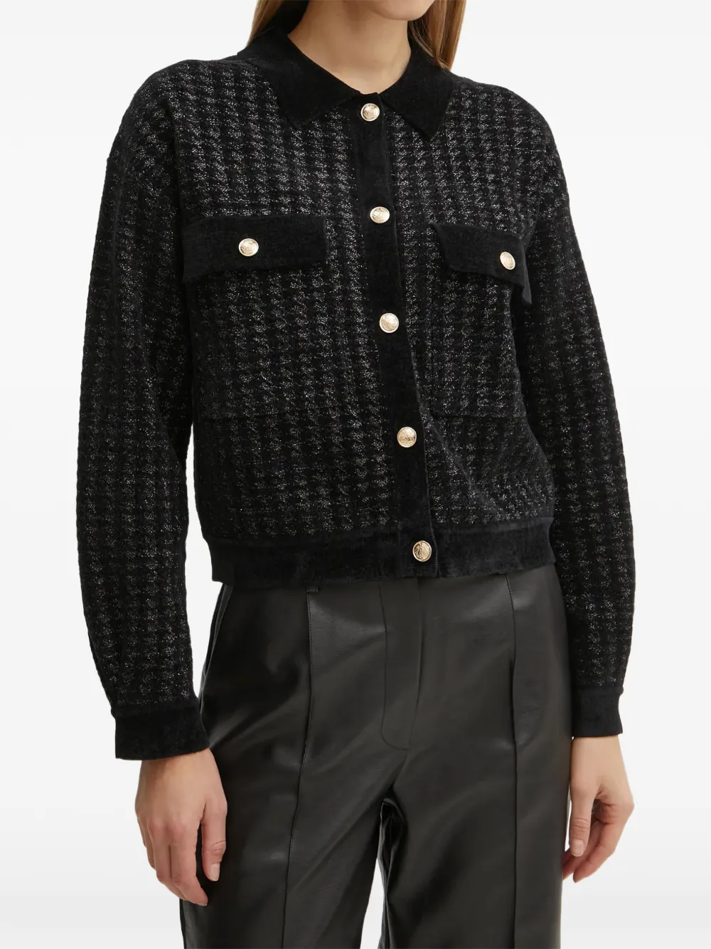 Morgan button-fastening cardigan - Black