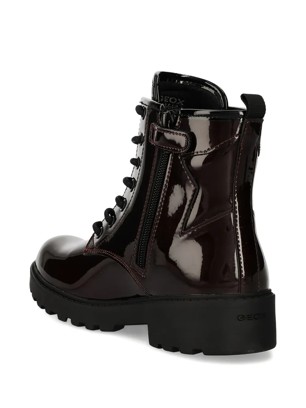 Geox Kids Casey lace-up boots Rood