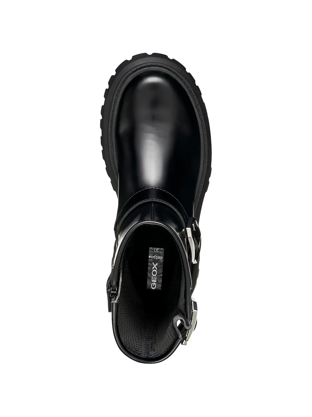 Geox Kids buckle platform boots Zwart