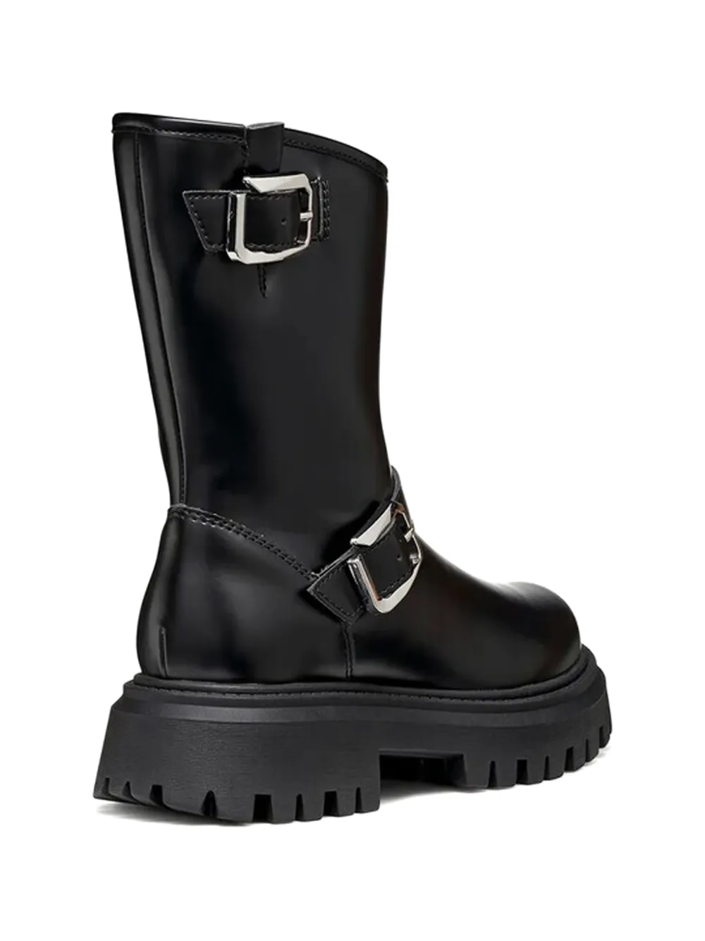 Geox Kids buckle platform boots Zwart