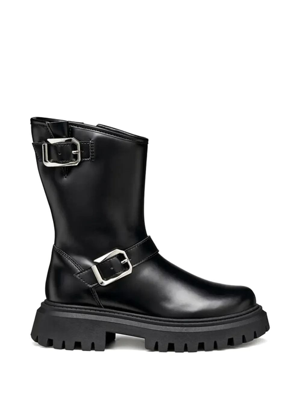 Geox Kids buckle platform boots Zwart