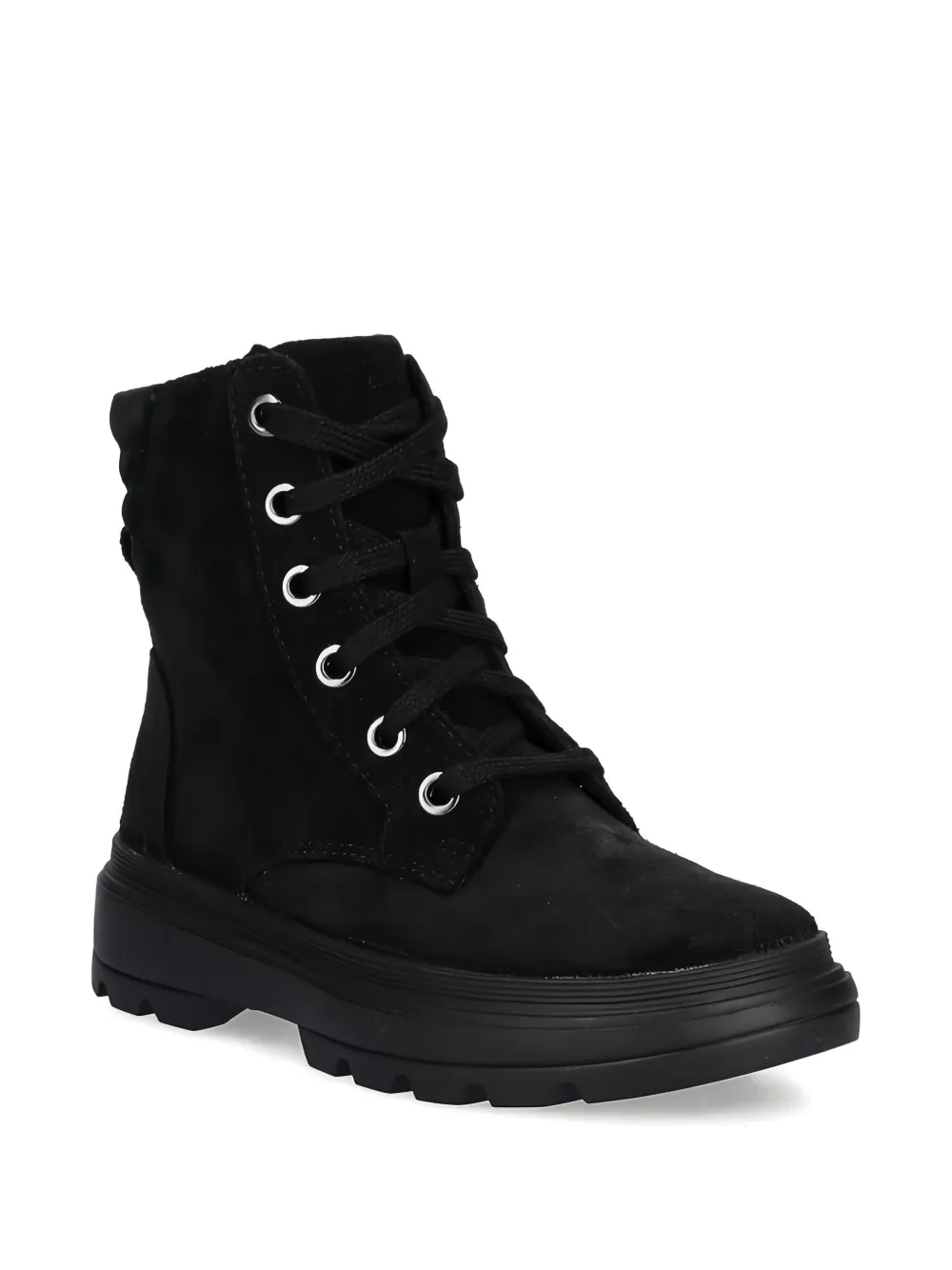 Geox Kids Kiddartah lace-up leather boots Zwart