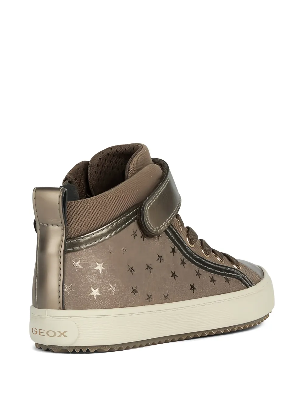 Geox Kids Sneakers met sterrenprint Bruin