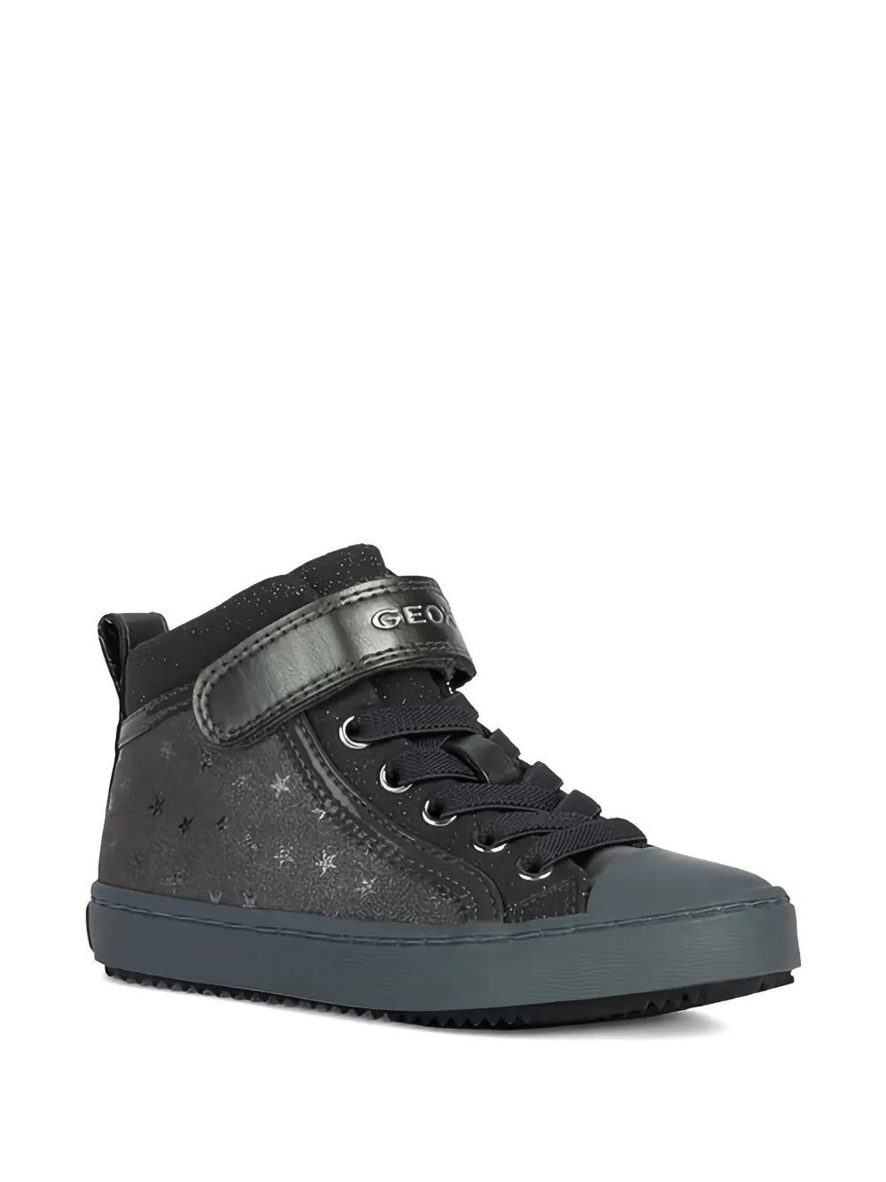 Geox Kids star-print high-top sneakers - Grigio