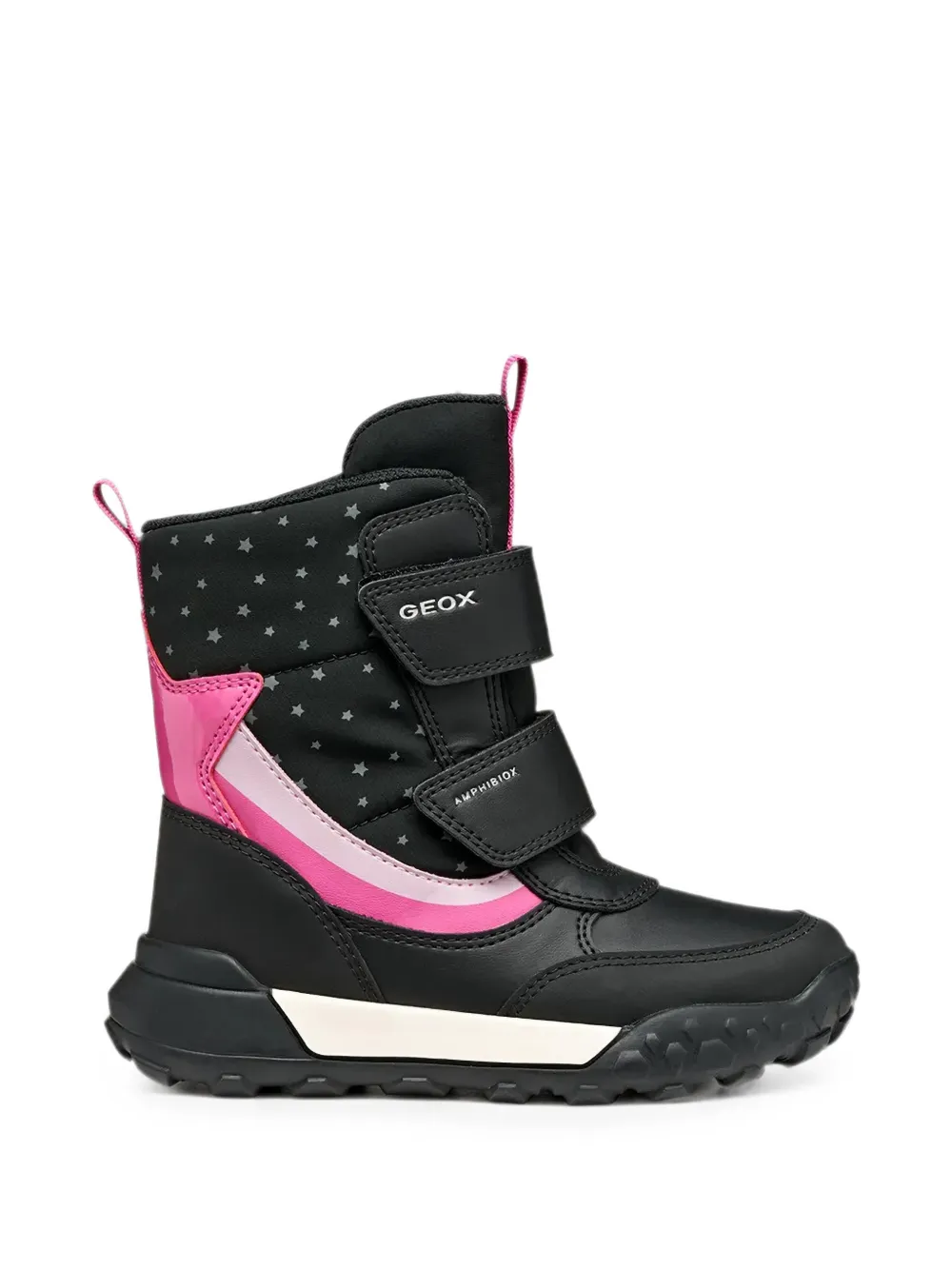 Geox Kids Trekkyup Abx laarzen met klittenband Zwart