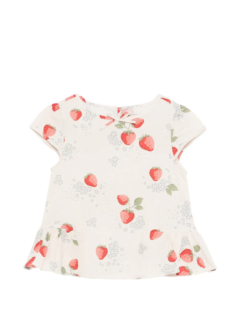 Konges Sløjd Ava strawberry ruffled top - Toni neutri
