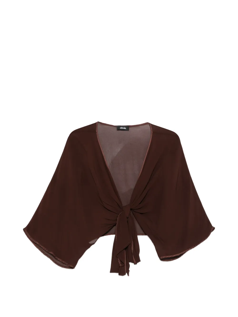 DIXIE tie-front blouse - Marrone