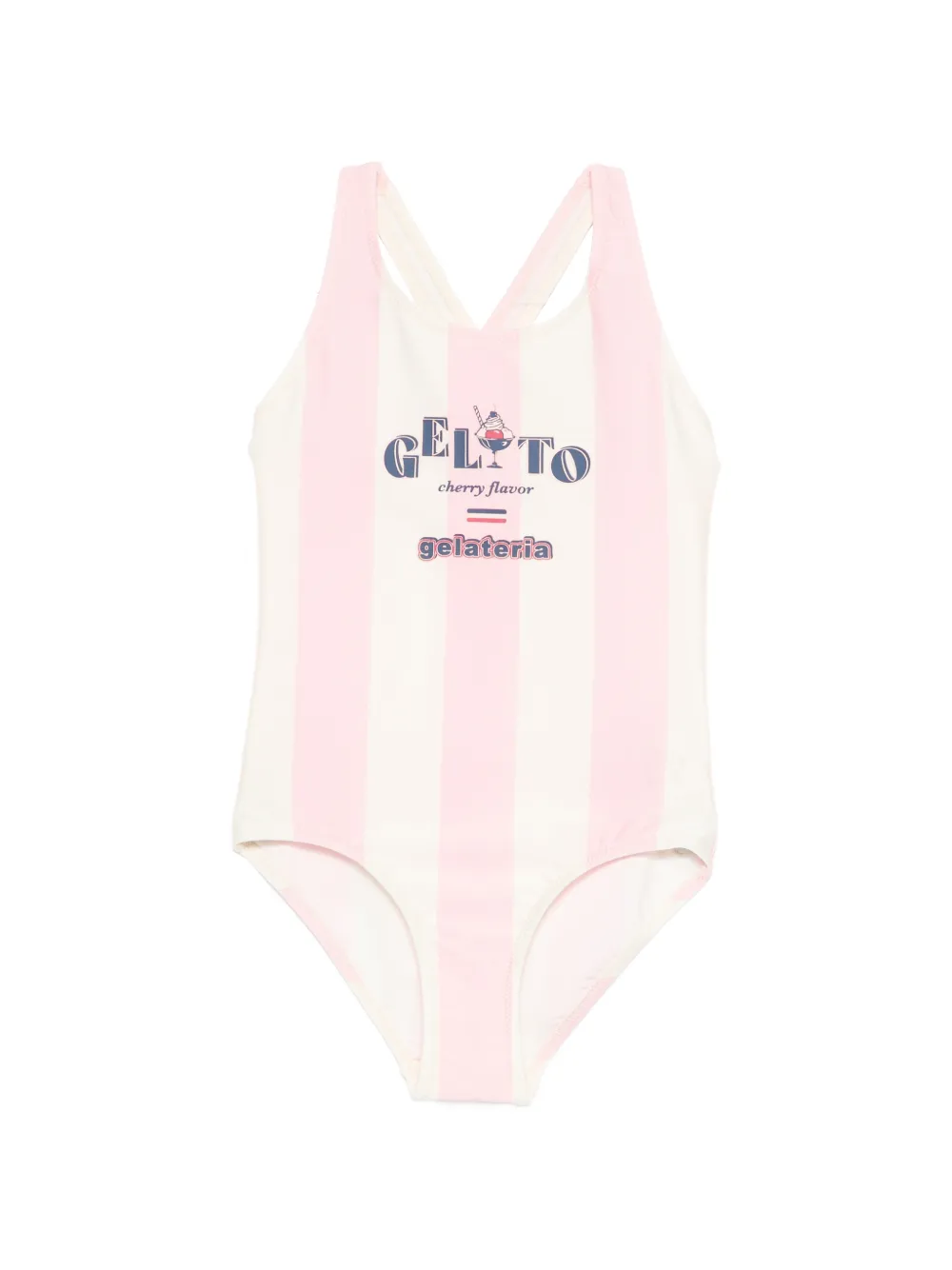 Konges Sløjd Pomia striped graphic swimsuit - Toni neutri