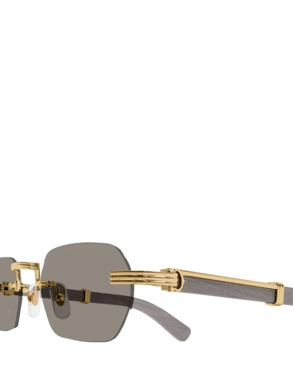 Cartier Eyewear CT0362S サングラス | ゴールドトーン | FARFETCH JP