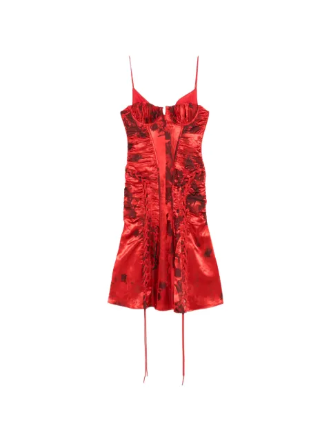 Alexander McQueen lace-up floral-print dress