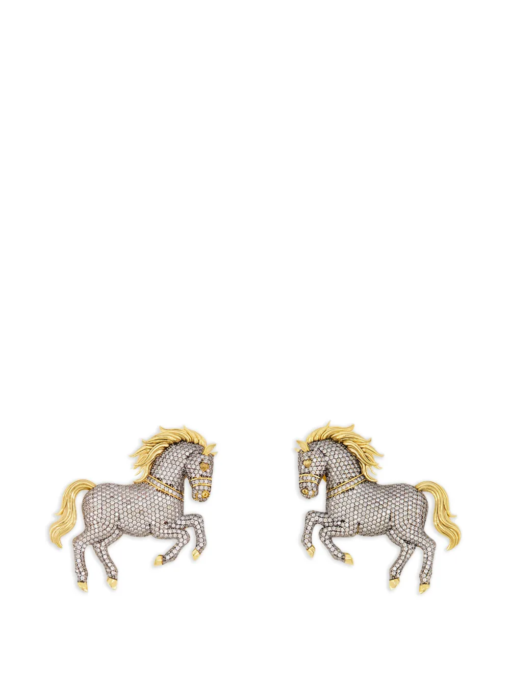 Begüm Khan Turkoman horse earrings - Oro