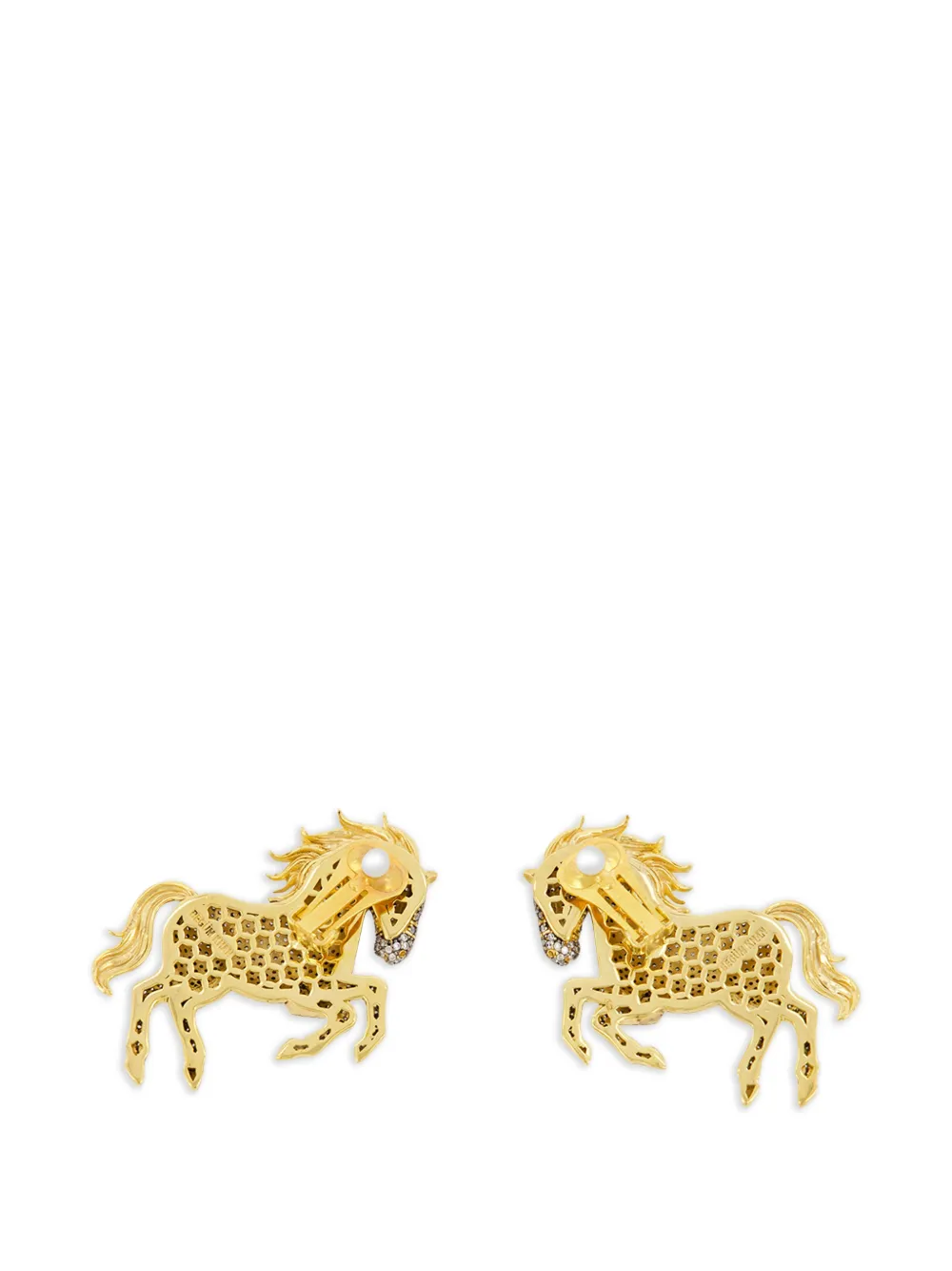  Begüm Khan Turkoman Horse Earrings - Gold 