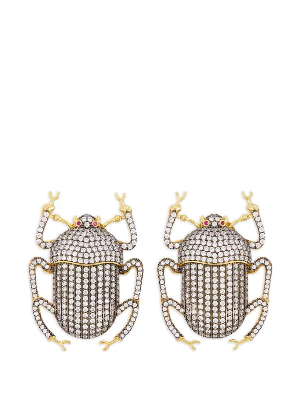 Begüm Khan crystal pharaoh earrings - Gold