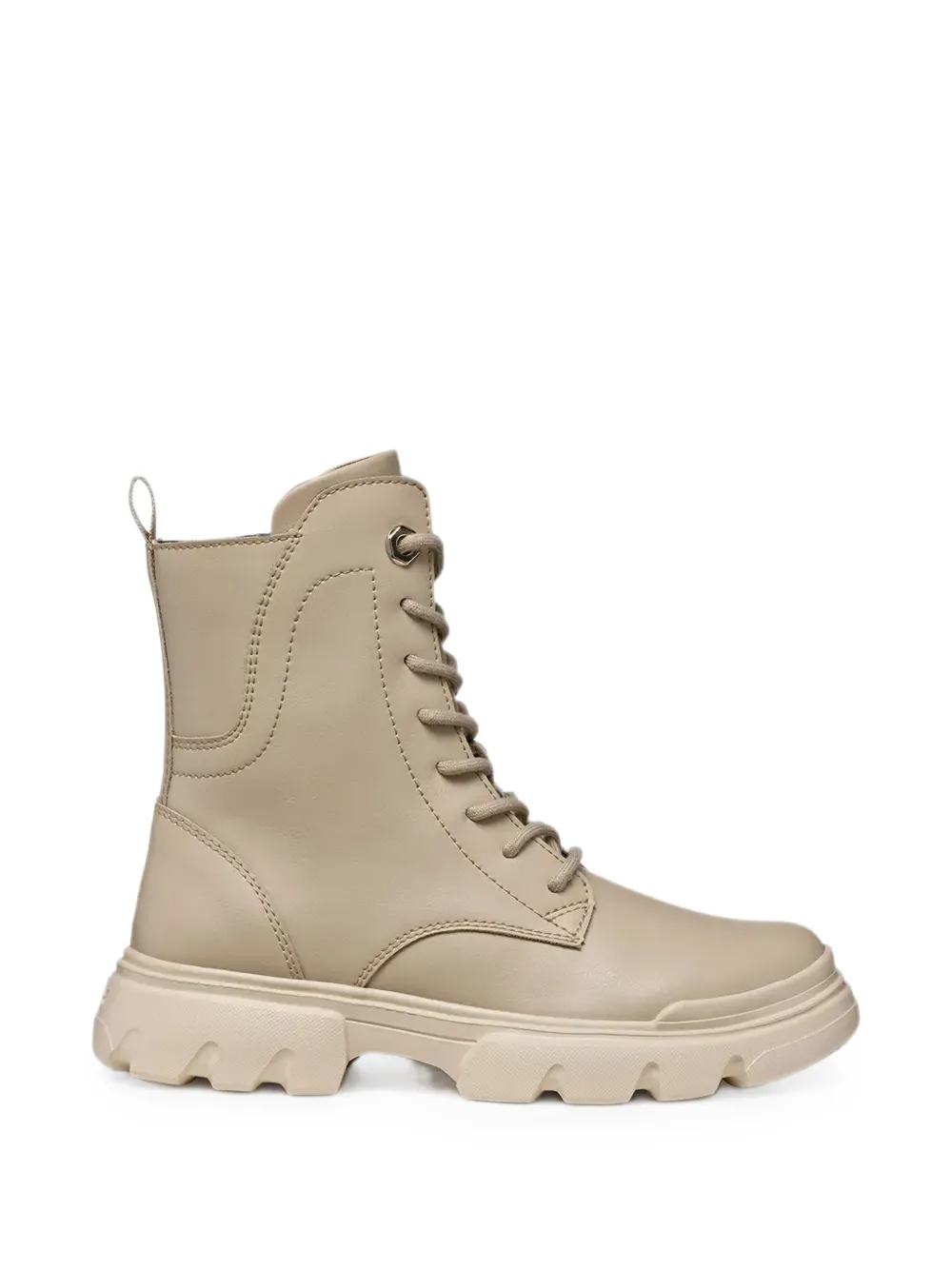 Geox Kids lace-up chunky-sole boots Beige