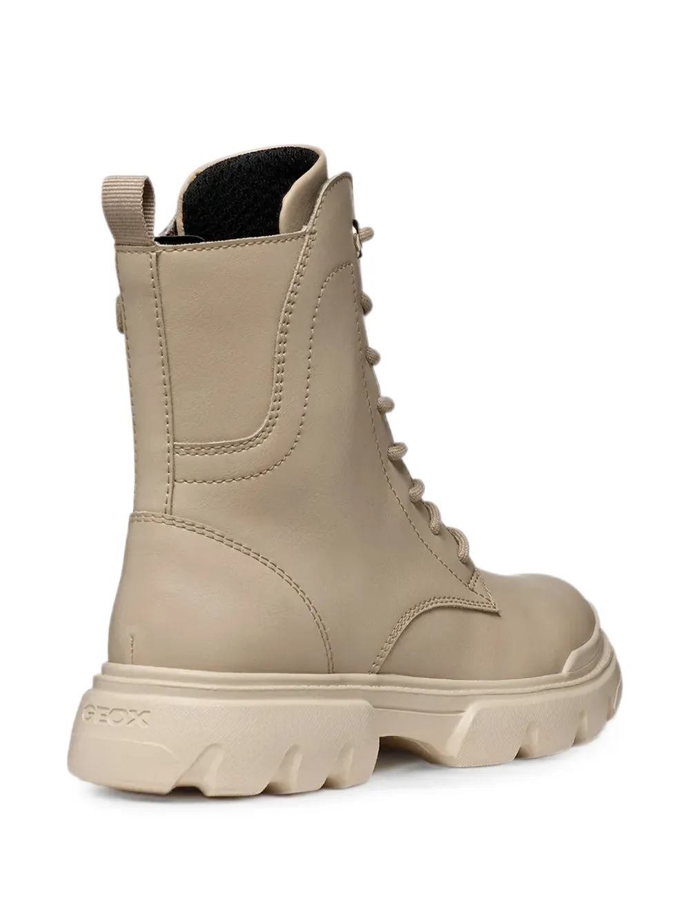 Geox Kids lace-up chunky-sole boots Beige