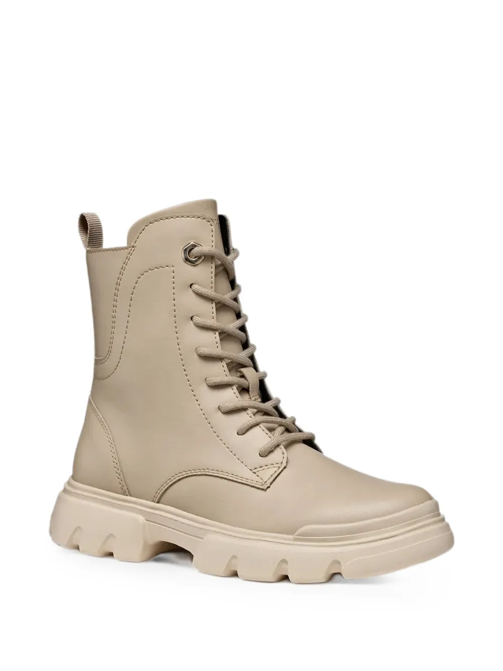 Geox Kids lace-up chunky-sole boots Beige