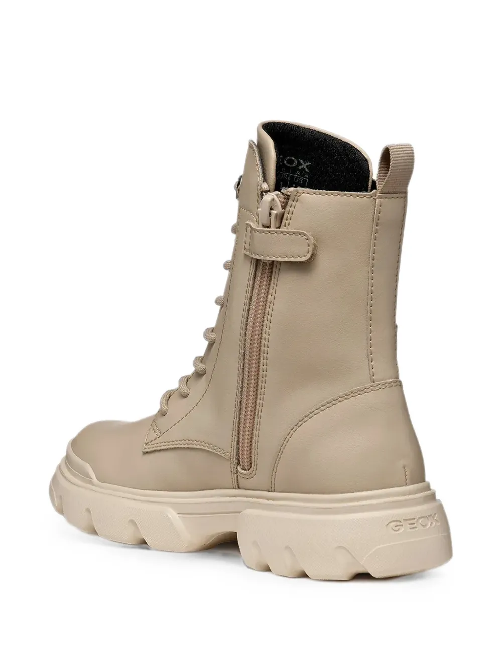 Geox Kids lace-up chunky-sole boots Beige