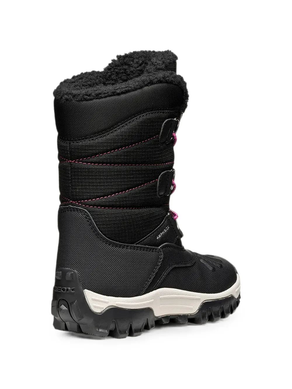 Geox Kids Veterlaarzen met afwerking van bont Zwart