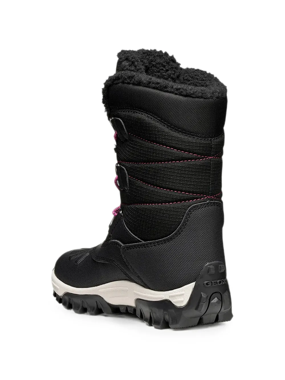 Geox Kids Veterlaarzen met afwerking van bont Zwart