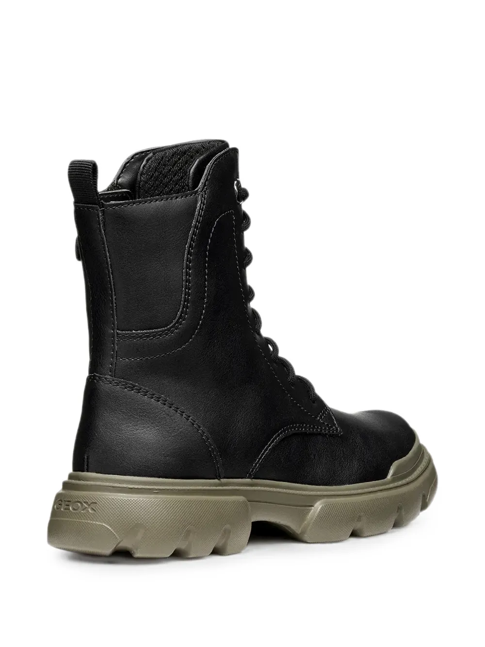 Geox Kids Junette lace-up chunky-sole boots Zwart