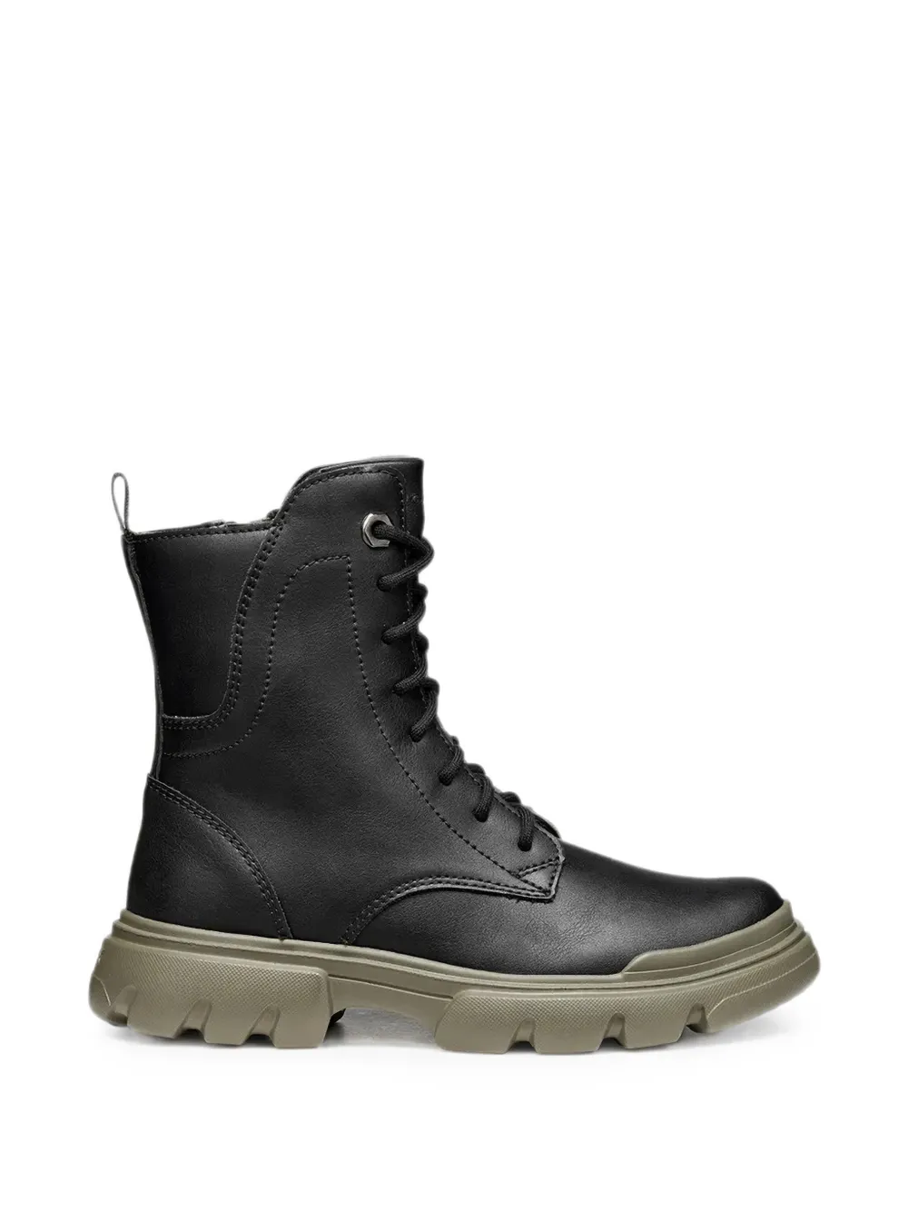 Geox Kids Junette lace-up chunky-sole boots Zwart