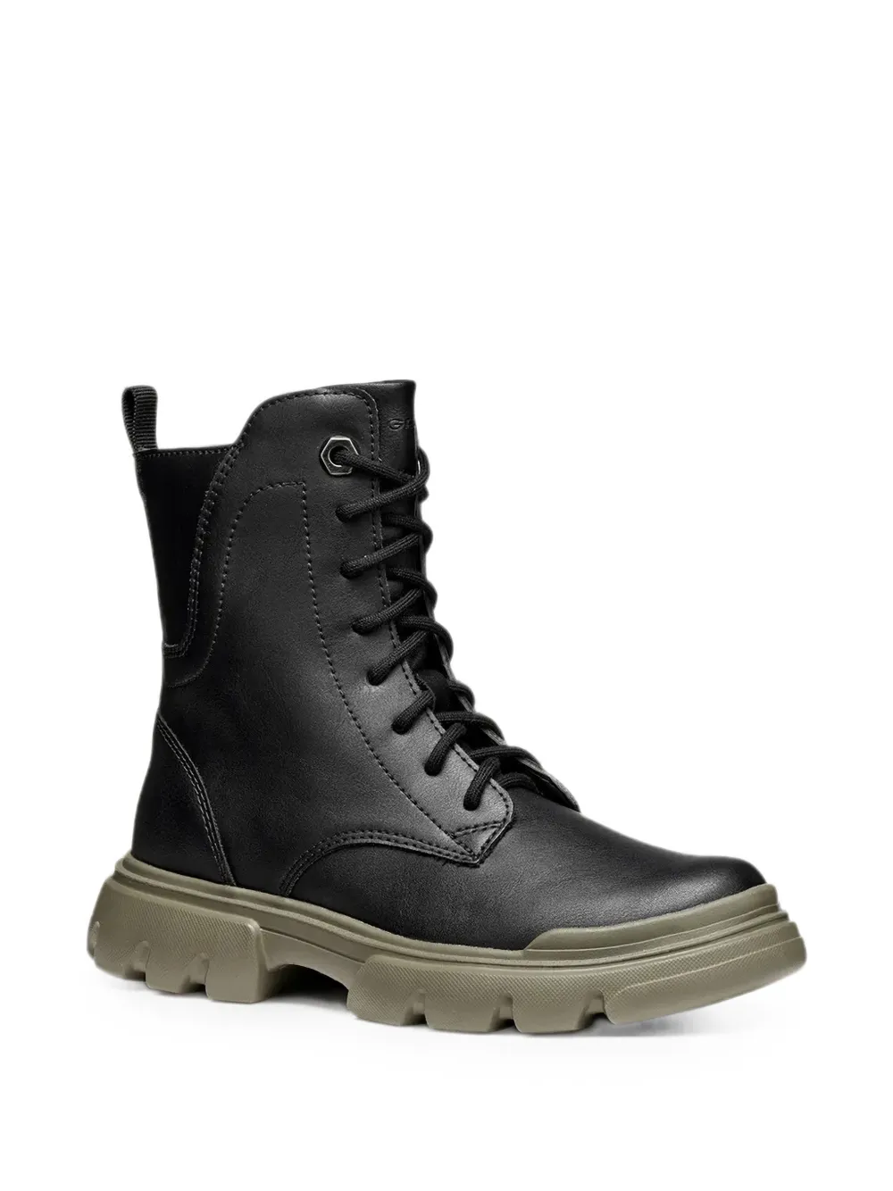 Geox Kids Junette lace-up chunky-sole boots Zwart