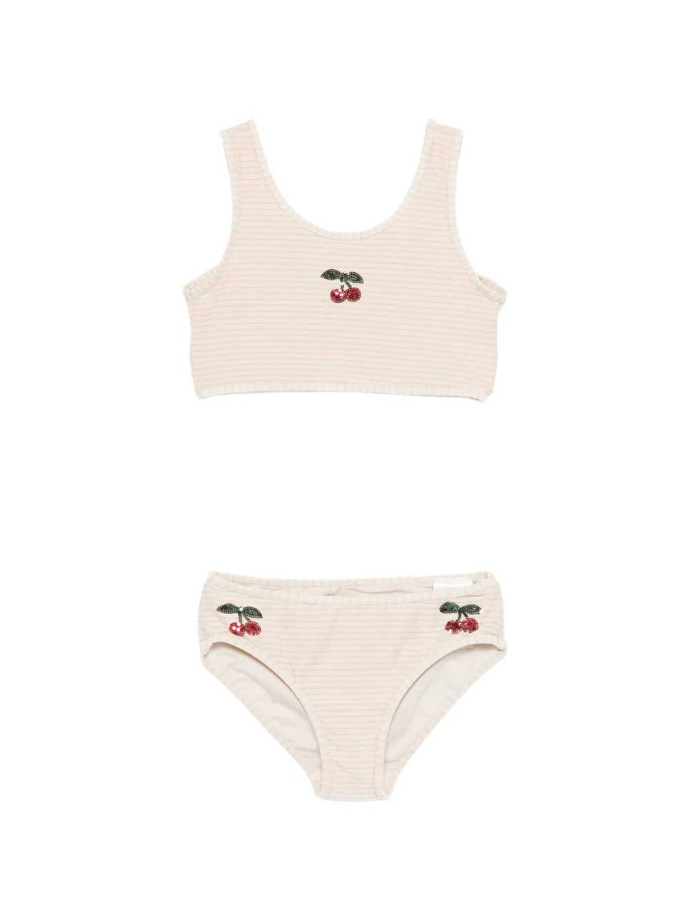 Konges Sløjd Jade striped cherry swim biquini - Toni neutri