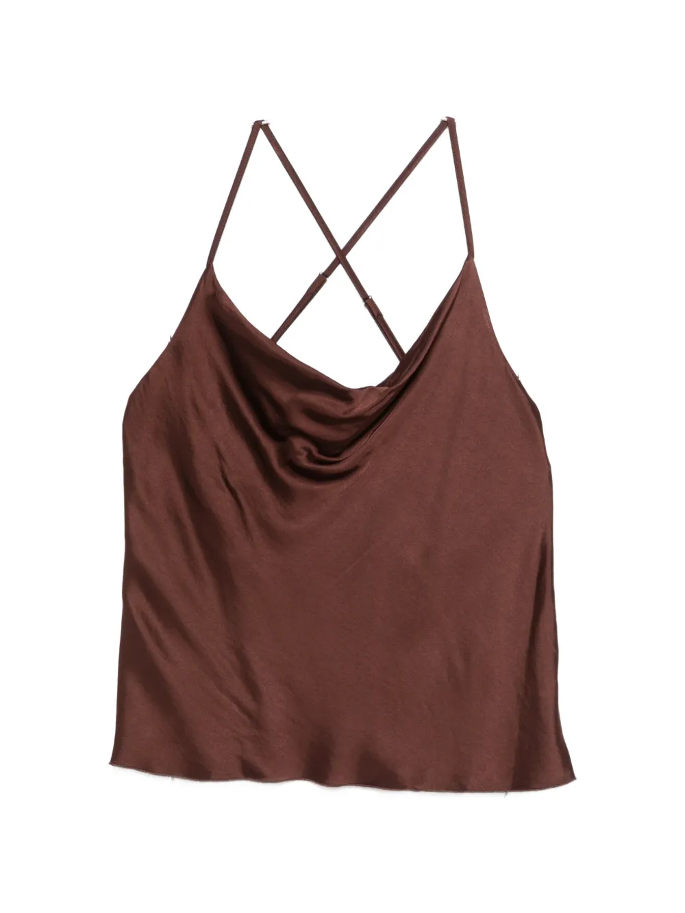 DIXIE cross-back top - Marrone