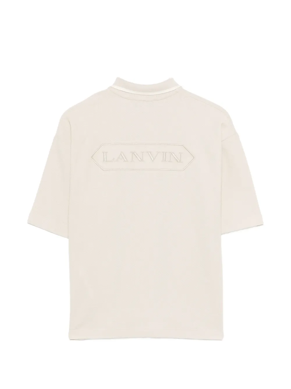  Lanvin Enfant Pocket Embossed Polo Shirt - Neutrals 