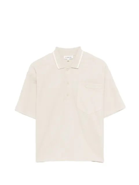 Lanvin Enfant playera tipo polo con bolsillo en relieve