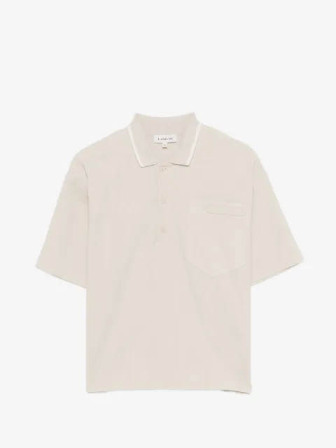 Lanvin Enfant playera tipo polo con bolsillo en relieve