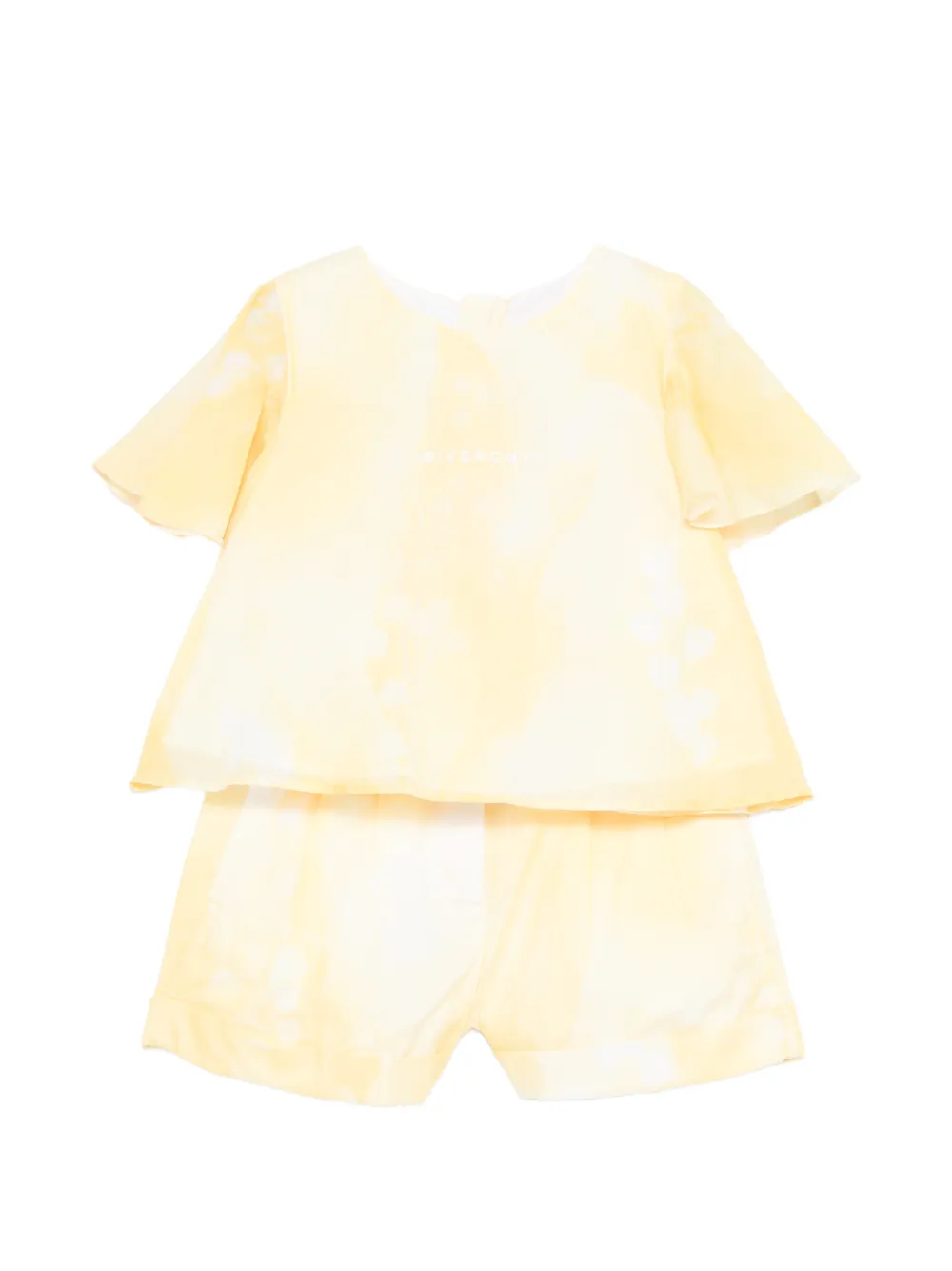 Givenchy Kids logo-embroidered shorts set - Giallo