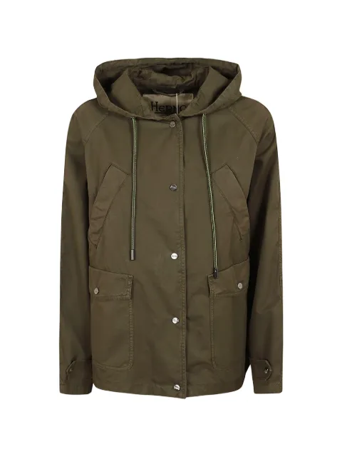 Herno hooded buttoned jacket