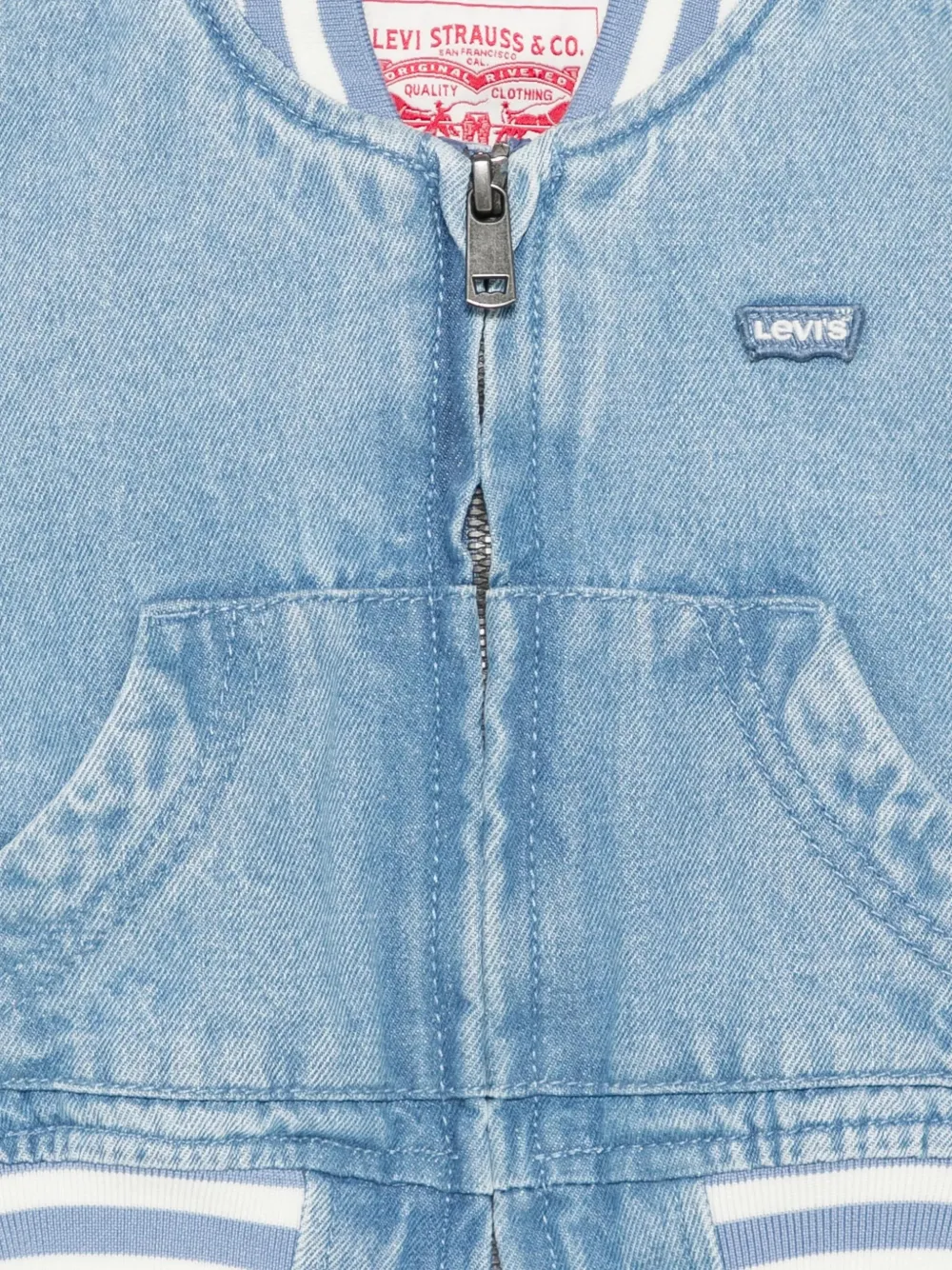 Levi's Kids Bomberjack met geborduurd logo Blauw