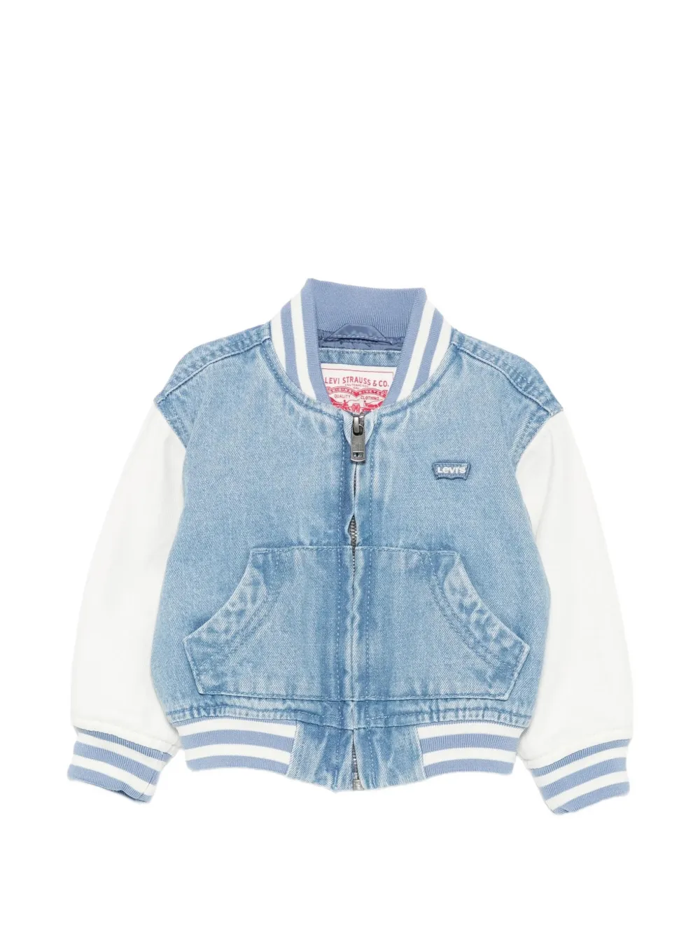 Levi's Kids logo-embroidered bomber jacket - Blau