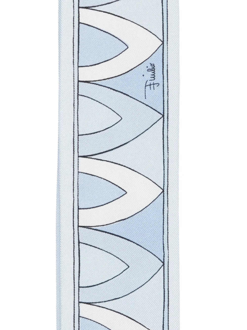  Pucci Patterned Silk Scarf - Blue 