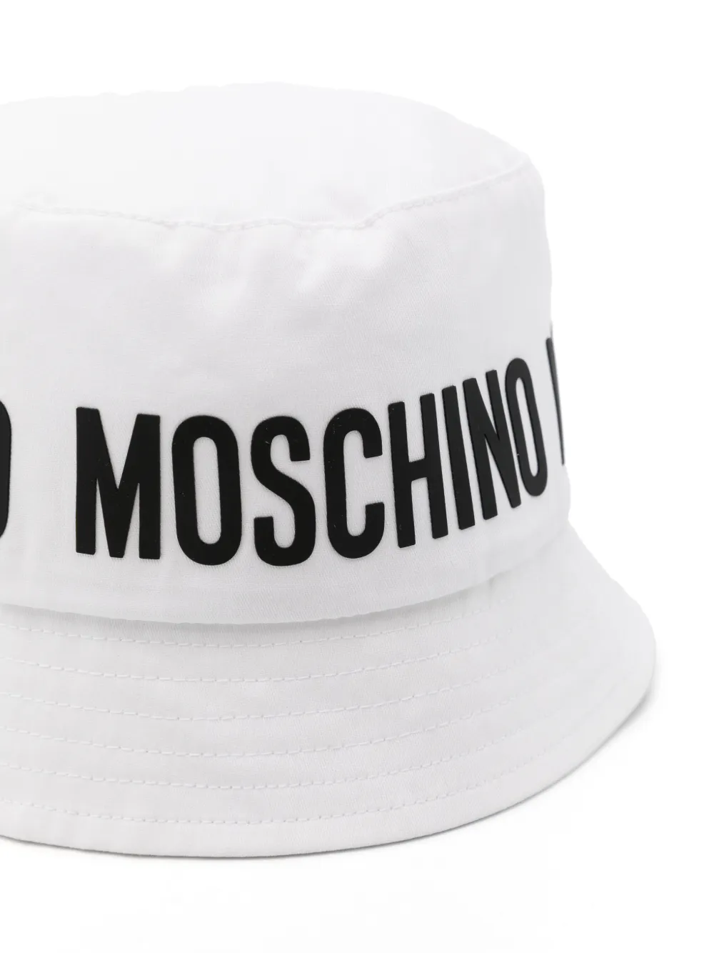 Moschino Kids Vissershoed met logo Wit