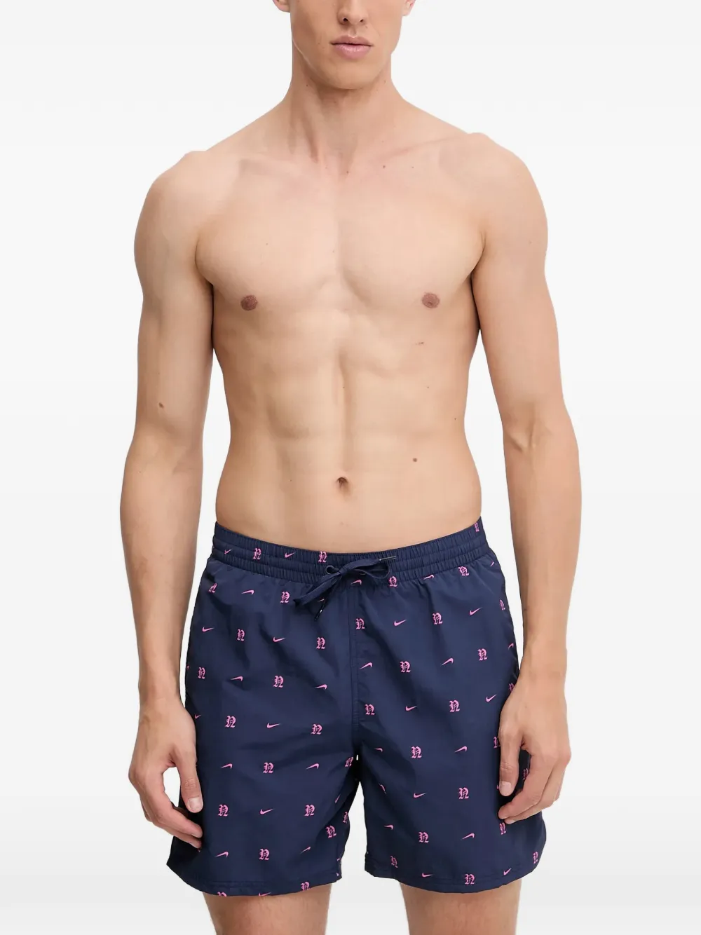 Nike logo-print drawstring swim shorts