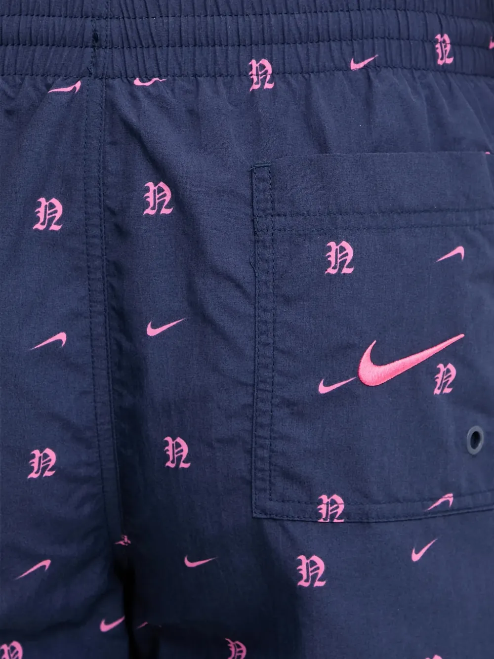Nike logo-print drawstring swim shorts Blauw