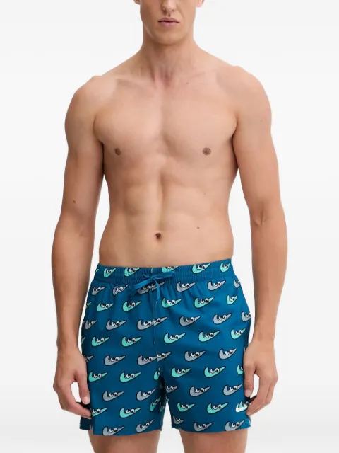 Nike Swoosh-print swim shorts