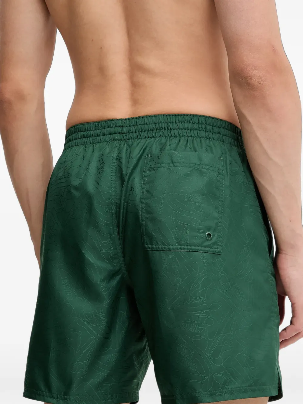 Nike graphic-print swim shorts Groen
