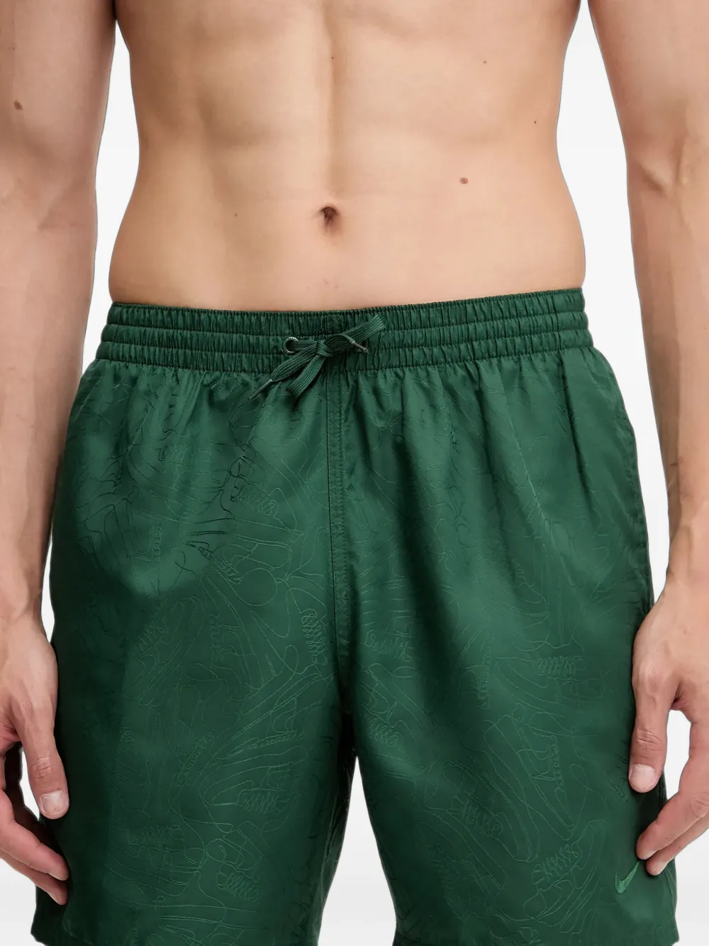 Nike graphic-print swim shorts Groen