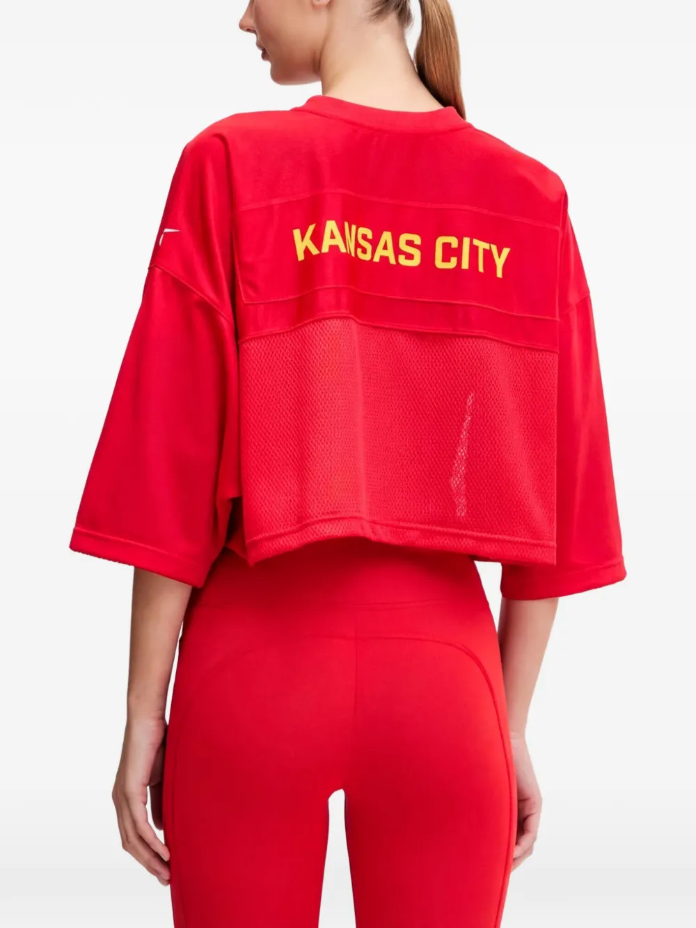 Nike x NFL Kansas City Chiefs Wide Receiver Jersey Fashion cropped T-shirt met V-hals Rood
